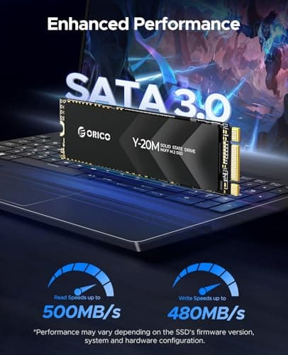 ORICO M.2 2280 SATA SSD, 1TB Internal M.2 SSD with B+M Key for Desktop/Laptop, SATA III 6Gbps NGFF Solid State Drive Low Power Consumption (PCIe NVMe Incompatible) - Y20M