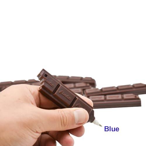 Maydahui 30 PCS Simulation Chocolate Shape Ballpoint Pens Funny Food Pen Novelty Pens Blue Ink for School Party Office