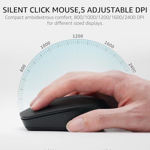 Rapoo 9010M Multi-Device Keyboard and Mouse Combo, 2.4GHz/Bluetooth 5.0/4.0 Wireless Keyboard & Mouse Set for Windows/Mac/Linux/Chrome, Support 4 Devices, Low-Profile Silent Click, Battery Powered