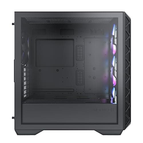 Montech AIR 903 MAX, E-ATX Mid Tower Case, High Airflow, 3X 140mm ARGB PWM & 1x 140mm PWM Fans Pre-Installed, Tempered Glass Side Panel, Mesh Front, Type-C, Support 4090 GPUs, Black