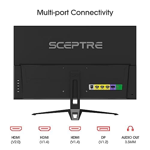 Sceptre IPS 24” Gaming Monitor 165Hz 144Hz Full HD (1920 x 1080) FreeSync Eye Care FPS RTS DisplayPort HDMI Build-in Speakers, Machine Black 2020 (E248B-FPT168),IPS 24" 165Hz