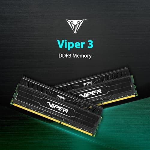 Patriot Viper 3 DDR3 RAM 16GB (2X8GB) 1600MHz CL9 1.5v UDIMM Desktop Gaming Memory Kit Compatible with XMP - PV316G160C9K