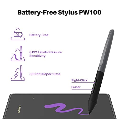 HUION H420X OSU Tablet Graphic Drawing with 8192 Levels Pressure Battery-Free Stylus, 4.17x2.6 inch Digital Tablet Compatible with Window/Mac/Linux/Android for OSU Game, Online Teaching