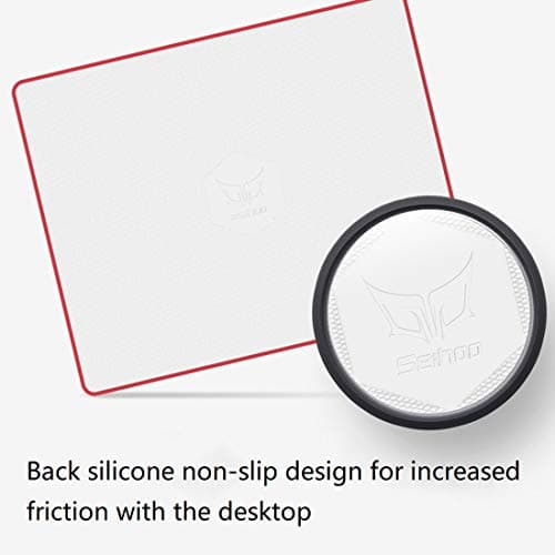 Mouse Pad, Resin Hard Surface Mouse Mat Polymer Silicone Bottom Gaming Mousepad No Smell Waterproof for Games, Office 24 x 20cm (9.5 x 7.8in)