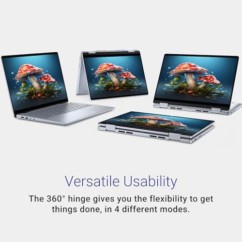 Dell Inspiron 14 Linux Laptop Computer, 14 inch FHD+ 2-in-1 Touchscreen Laptop, Intel Core 5 120U, 16GB DDR5 RAM, 1TB SSD, Backlit Keyboard, Fingerprint, Stylus Pen, Linux Ubuntu OS