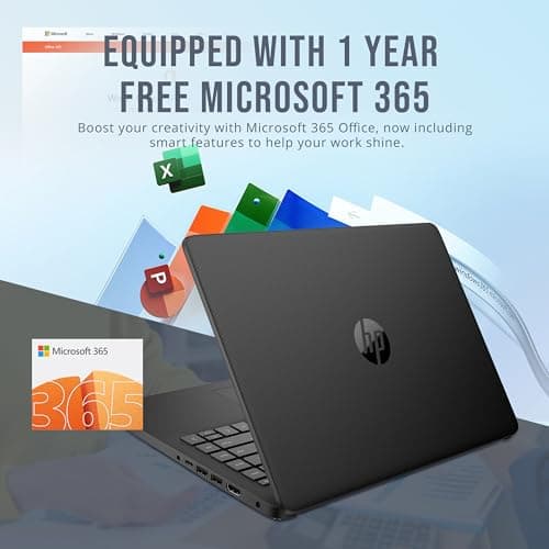 HP Stream 14" HD BrightView Laptop, Intel Celeron N4120, 16GB RAM, 288GB Storage (128GB eMMC + 160GB SSD Docking Station Set), Intel UHD Graphics, HD Webcam, Wi-Fi, 1 Year Office 365, Win 11 S, Black