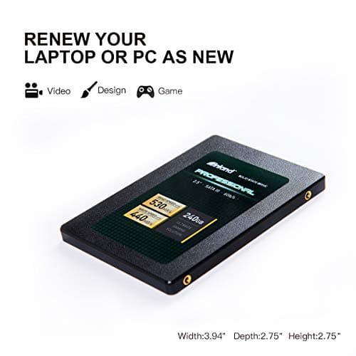 INLAND Professional 3 Pack 240GB SSD 3D NAND SATA III 6Gb/s 2.5" 7mm Internal Solid State Drive (3x240GB)