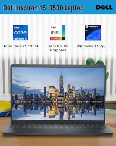 Dell Inspiron 15 3530 Business Laptop, Microsoft Office Lifetime License & Windows 11 Pro, 15.6" FHD Touchscreen, Intel 10-Core i7-1355U, 64 GB RAM, 2 TB SSD, Intel Iris Xe Graphics, 1080P Webcam