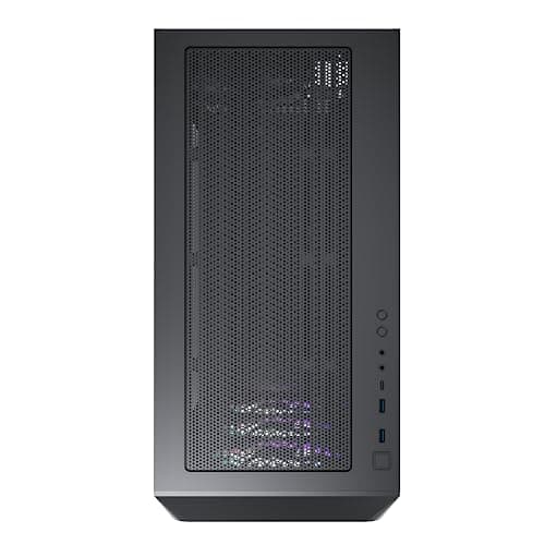 Montech AIR 903 MAX, E-ATX Mid Tower Case, High Airflow, 3X 140mm ARGB PWM & 1x 140mm PWM Fans Pre-Installed, Tempered Glass Side Panel, Mesh Front, Type-C, Support 4090 GPUs, Black