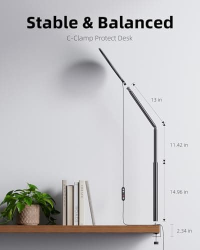 Weilisi 10.2" Desk Ring Light with Stand for Zoom Meetings, Ring Light for Desk with Clamp, 360° Rotate & Flexible Height Video Conference Light, Adjust Arm Desk Lamp Zoom Light for Home Office