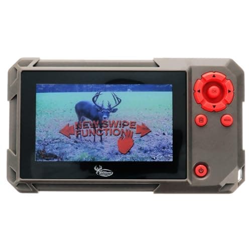 WILDGAME INNOVATIONS Trail Pad Swipe | VU60 SD Card Viewer for Hunting & Wildlife Observation | Compact Water-Resistant Memory Card Reader with 4.3" Touch Screen, Dark Green