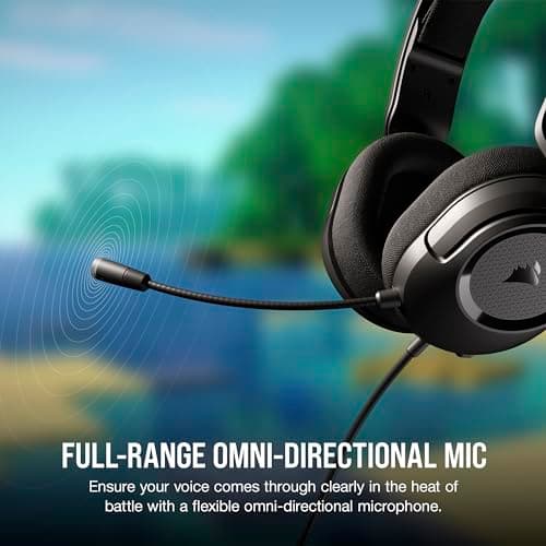 Corsair HS35 v2 Multiplatform Wired Gaming Headset – Flexible Omni-Directional Microphone – Universal 3.5mm Connection – PC, Mac, PS5, PS4, Xbox, Nintendo Switch, Mobile – Red