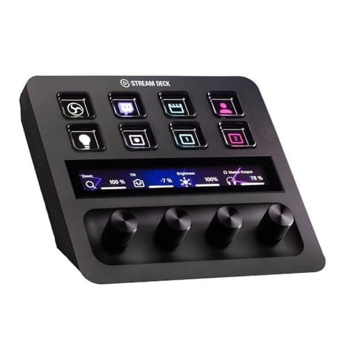Elgato Stream Deck + XLR - Audio Mixer & Controller, Rear XLR-to-USB Mic Interface, Compatible with any Mic for Podcasting, Streaming, Content Creators, dials and LCD keys, PC/Mac