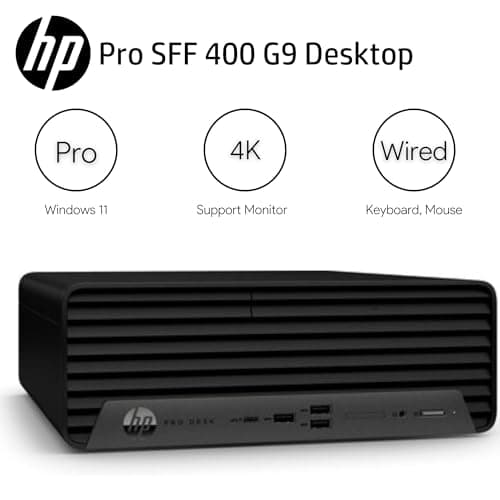 HP Core i9 Desktop Computer, 64GB RAM, 1TB SSD | SFF Small Form Factor, Intel Core i9 16-Core Processor, Type-C, HDMI, DisplayPort, Wired Keyboard and Mouse, Windows 11 Pro
