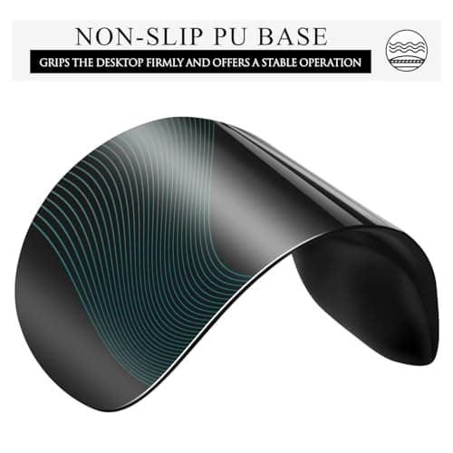 JIKIOU Mouse Pad, 2 Pack Ergonomic Mouse Pads with Comfortable Gel Wrist Rest Support and Smooth Cloth, Non-Slip PU Base for Easy Typing Pain Relief Durable and Easy to Clean Small Black
