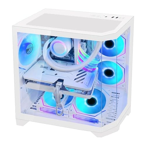 Ocean of Stars Gaming PC Desktop RTX 5070 12GB - AMD Ryzen 7 7700, 32GB DDR5 RAM, 1TB PCIe SSD, WiFi + BT, Windows 11 Pro -RGB Prebuilt Computer - White