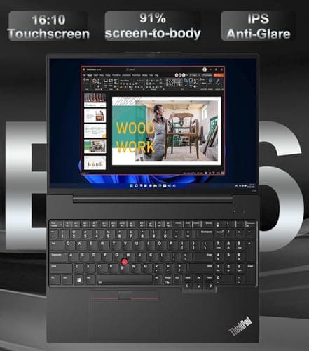 Lenovo ThinkPad E16 Business Laptop (16" FHD+ Touchscreen, Intel 13th Gen 10-Core i7-1355U, 40GB RAM, 1TB SSD) Backlit, Fingerprint, FHD Webcam, Ethernet, Thunderbolt 4, Win 11 Pro w/ AI Copilot