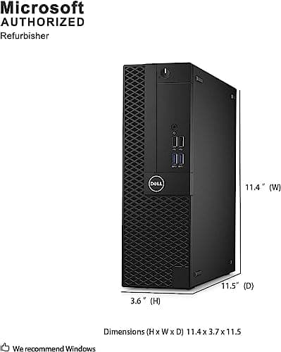 Dell Optiplex 3050 SFF Desktop Computer PC, Intel Quad Core i5-6500 up to 3.6GHz, 16GB DDR4, 256GB SSD, WiFi, 4K Support, DP, HDMI,Windows 10 Pro 64 Bit English/Spanish/French(Renewed)