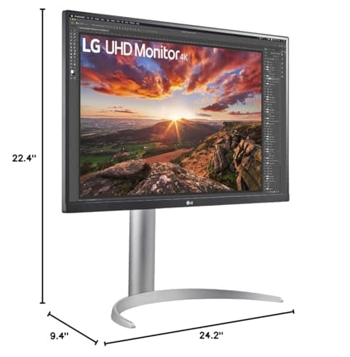LG UltraFine 27-Inch Computer Monitor 27UP850N-W, IPS 4K with VESA DisplayHDR400 and USB Type-C, White