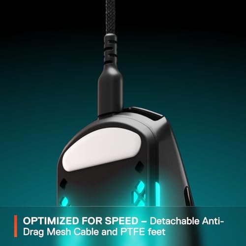 SteelSeries Aerox 3 - Holey RGB Gaming Mouse - Ultra-lightweight Water Resistant Design - 8,500 DPI TrueMove Core Optical Sensor - Onyx