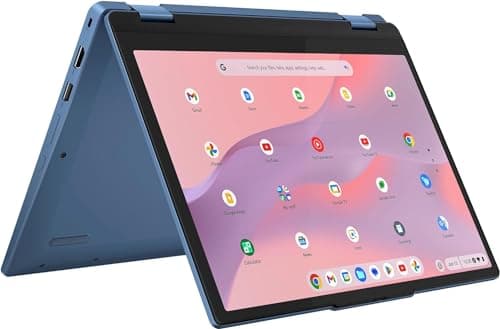 Lenovo Flex 3 3i 2-in-1 Chromebook (12.2" FHD+ Touchscreen, Intel N100, 4GB DDR5 RAM, 128GB (64GB eMMC + 64GB SD Card)) Student & Education Laptop, Webcam, NFC, HDMI, USB-C, IST Pen, Chrome OS, Blue