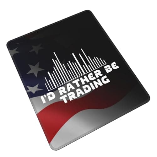 I'd Rather Be Trading Traders Forex Stocks Day Mouse Pad Durable Green and Environmentally Friendly Locked Edge for Men Women
