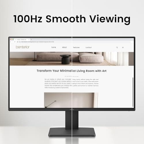BenQ GW2491 23.8” 1080p FHD 100Hz IPS Eye-Care Monitor, HDMI, DisplayPort, 1080x1920, Ultra Slim Bezel, TUV-Certified, Flicker-free, Low Blue Light Plus, Eye-CareU