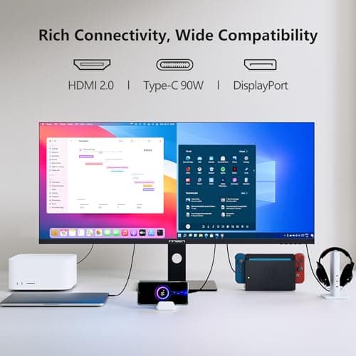INNOCN 40 Inch Ultrawide Monitor 3440 x 1440p 144Hz PC Desktop Gaming Display, USB Type C 90W, HDMI, DisplayPort, HDR400, Built-in Speaker, Tilt/Height Adjustable - Black