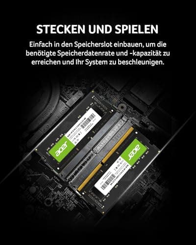 Acer SD100 8GB RAM DDR4 (1x8GB) Laptop Ram 3200 MHz SODIMM PC4-2500 CL22 Memory 1.2v - BL.9BWWA.206