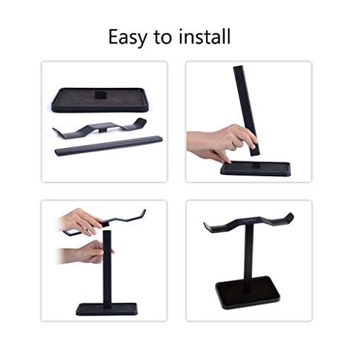 Avantree [Super Stable] Neetto Dual Headphones Stand for Desk, Aluminum Alloy & Metal Gaming Headsets Holder Hanger for Sennheiser, Sony, Audio-Technica, Bose, Beats, Akg, Display Mount - HS908