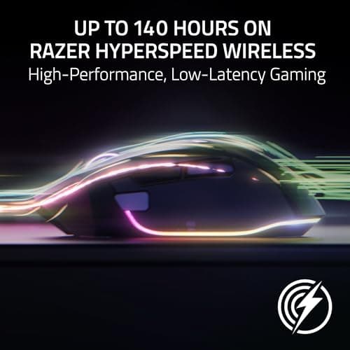 Razer Basilisk V3 Pro 35K Wireless Gaming Mouse: HyperScroll Tilt Wheel - 35K DPI Optical Sensor Gen 2-13 Customizable Controls - Chroma RGB - Optical Switches Gen 3 - Up to 140 Hr Battery - Black