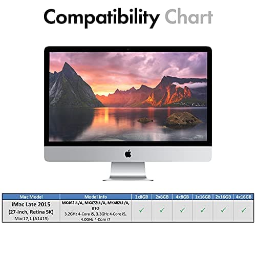 A-Tech 32GB (4x8GB) RAM for Apple iMac Late 2015 27 inch Retina 5K | DDR3L 1866MHz / 1867MHz PC3L-14900 1.35V 204-Pin SODIMM Memory Upgrade Kit
