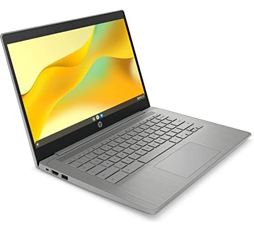 HP 14a-ne0013dx 14 Inch HD Chromebook Laptop Intel Celeron N4120 1.1GHz 4GB DDR4 RAM 64GB eMMC Intel UHD Graphics 600 Wi-Fi Bluetooth Webcam HDMI USB C Ports Chrome OS (Renewed)