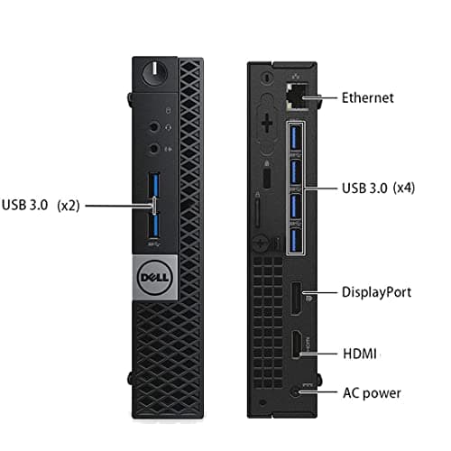 Dell Mini PC OptiPlex 7040 Desktop Computers with Dual 24 inch KOORUI Monitor,Micro PC, Intel i7-6700T 32GB Ram 1TB M.2 NVMe SSD,AX210 Built-in WiFi 6e & Bluetooth 5.2, HDMI, Windows 11 Pro (Renewed)