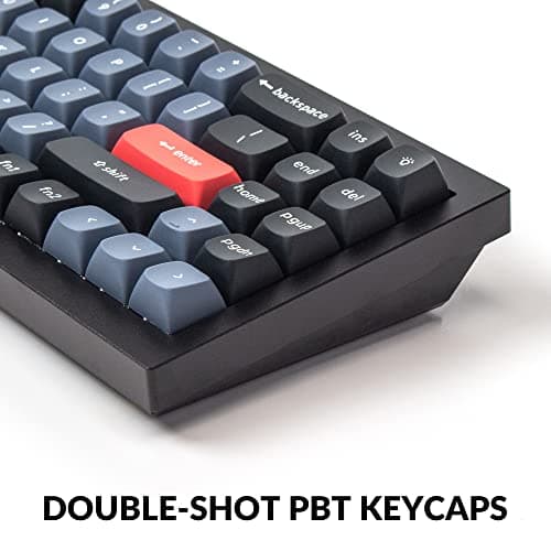 Keychron Q7 Wired Custom Mechanical Keyboard, 70% Layout QMK/VIA Programmable Macro with Hot-swappable Gateron G Pro Brown Switch Double Gasket Compatible with Mac Windows Linux (Black)