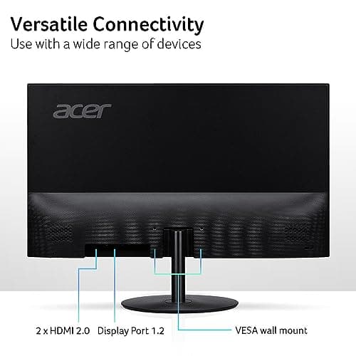 Acer SB272U Ebiip 27" WQHD 2560x1440 IPS Zero-Frame Gaming Office Monitor | AMD FreeSync Technology | Ultrathin Stylish Design | 100Hz | 1ms VRB | Low Blue Light | Display Port & 2 x HDMI 2.0 Ports