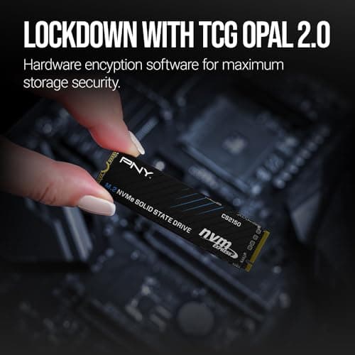 PNY CS2150 1TB Gen5 PCIe NVMe M.2 2280 3D NAND SSD – Up to 10,200/8,300 MBs - PC/Laptop Upgrade, Gaming, Photography, Video Editing, Direct Storage Enabled-Internal Solid-State Drive M280CS2150-1TB-TB