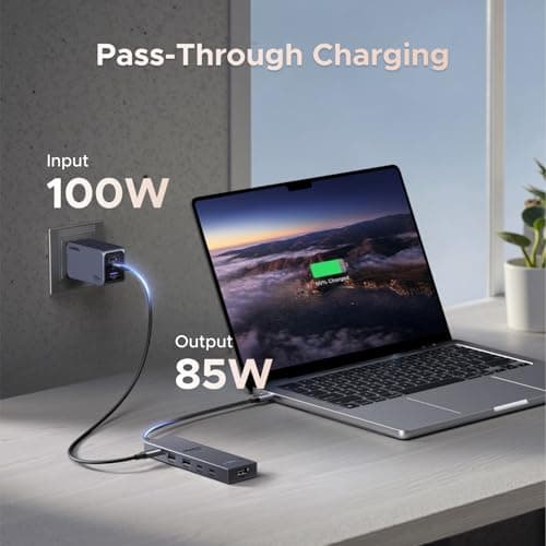 UGREEN Revodok Pro USB-C Hub 6 in 1 10Gbps 4K 60Hz HDMI, 100W Power Delivery for MacBook Pro/Air, iPad Pro, Thinkpad Rog Ally and More.
