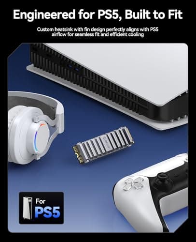 ORICO OS5 1TB M.2 SSD for PS5 Storage Expansion, M.2 PCIe 4.0 NVMe Gaming SSD with TLC NAND, 7450MB/s Read, Pre-Installed Heatsink Designed for PS5 Airflow, Ready for Direct Installation