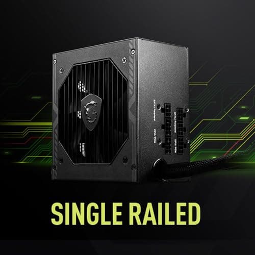MSI MAG A650BE Gaming Power Supply - 80 Plus Bronze Certified 650W - Semi-Modular - Low Noise ATX PSU