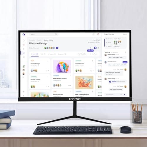 All-in-one Desktop Computer, 22" FHD Display N5095 Quad Core 16G RAM 512G SSD ROM PC, Liftable Arm Rotatable Monitor WiFi Bluetooth Connection Desktop for Home Study Office Gaming (Black)