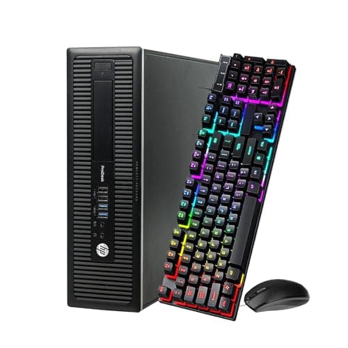 HP Prodesk 600 G2 SFF Desktop PC W11, SFF Computer w/ 24in LCD Monitor, i5-6500 Processor, 16GB RAM, 1TB SSD, RGB Speaker, DP Cable (Renewed)