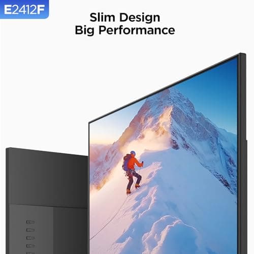 KOORUI 24-inch Computer Monitor Full HD 1920 x 1080p 100Hz VA Display 3000:1 Contrast Ratio with HDMI VGA, Three-Sided Slim Bezels, Freesync, 100 x 100 mm VESA Mountable, Ergonomic Tilt, Black