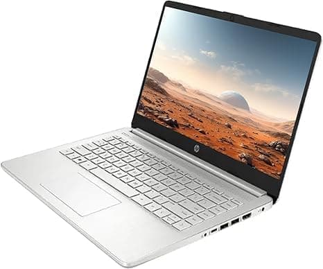 HP 14" Student-Laptop office365 Copilot AI, 4-Cores Intel N150(Up to 3.6GHz) 16GB RAM 256GB Storage(128GB UFS + 128GB Ghost Manta SD Card) Computer-Laptop with Wi-Fi 6 Win11 Natural Silver