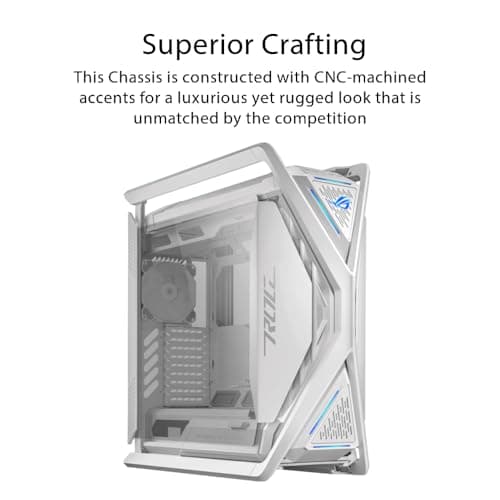 ASUS ROG Hyperion GR701 EATX Full-Tower Computer case with Semi-Open Structure, Tool-Free Side Panels, Supports up to 2 x 420mm radiators, Built-in Graphics Card Holder, 2X Front Panel Type-C