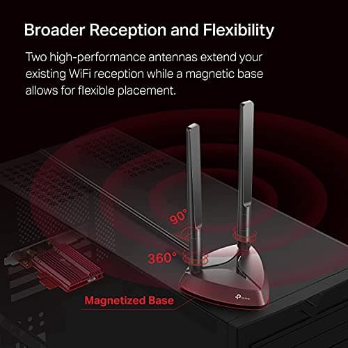 TP-Link WiFi 6 AX3000 PCIe WiFi Card (Archer TX3000E), Up to 2400Mbps, Bluetooth 5.3, 802.11AX Dual Band Wireless Adapter with MU-MIMO, OFDMA, Ultra-Low Latency, Supports Windows 11, 10 (64bit)