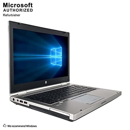 HP EliteBook 8460P 14-inch Notebook PC - Intel Core i5-2520M 2.5GHz 8GB 250GB Windows 10 Professional (Renewed)