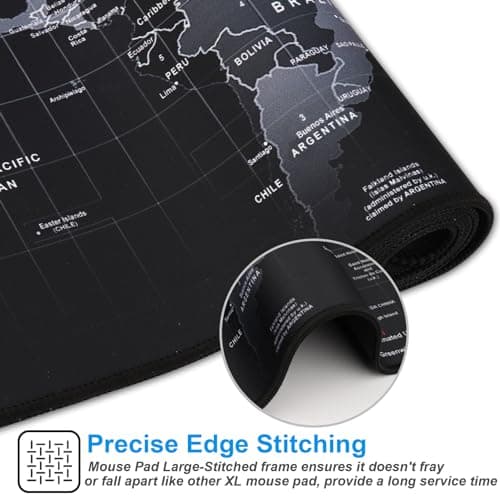 XXL Professional Large Mouse Pad & Computer Game Mouse Mat (35.4x15.7x0.1IN, Map) (90 * 40 Map)