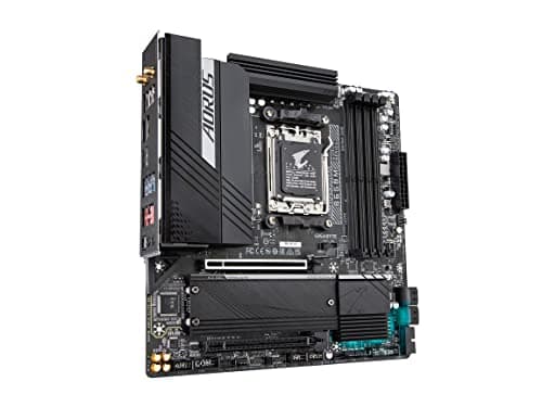 GIGABYTE B650M AORUS Elite AX (AM5/ LGA 1718/ AMD B650/ Micro-ATX/ 5-Year Warranty/ DDR5/ 2* M.2/ PCIe 5.0/ USB 3.2 Gen2X2 Type-C/Intel 2.5GbE LAN/Q-Flash Plus/EZ-Latch/Gaming Motherboard)