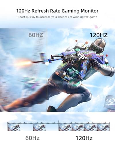 UPERFECT Portable Monitor 18.5 inch 120 Hz 100% sRGB 1080P Portable Screen for Laptop w/Smart Cover, VESA & Speakers, Frameless IPS HDR USB-C HDMI Port Gaming Monitor for Smart Phone, Tablet, MacBook